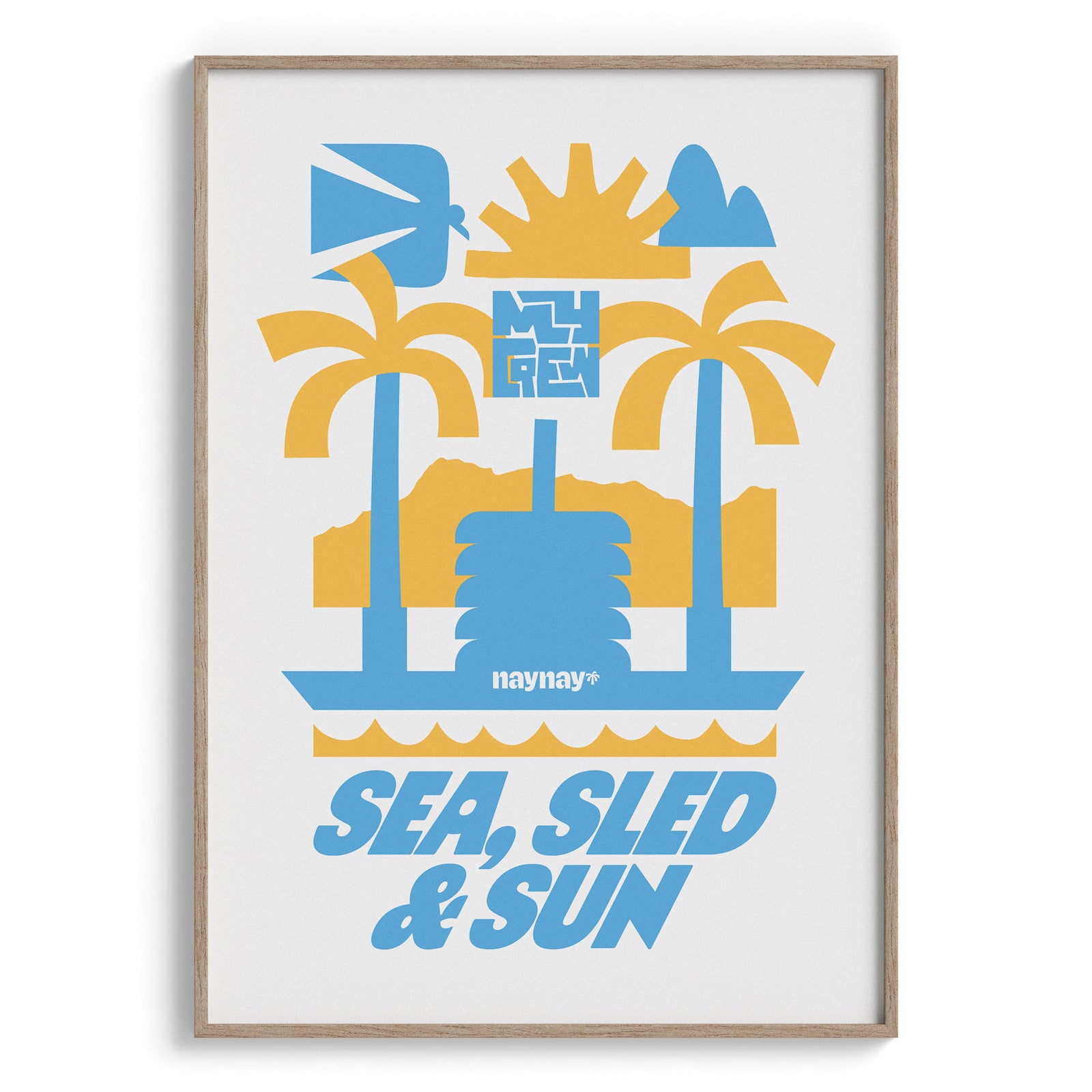 Poster Sea, Sled & Sun